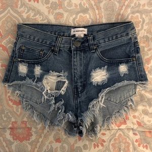 Denim Short Shorts